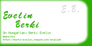 evelin berki business card